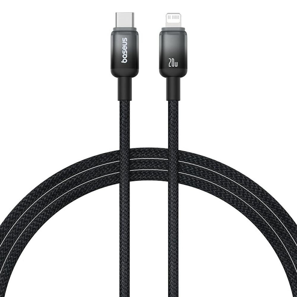 BASEUS Discolor Series 1m Fast Charging Cable Type-C to iP 20W Nylon Braided Data Cord