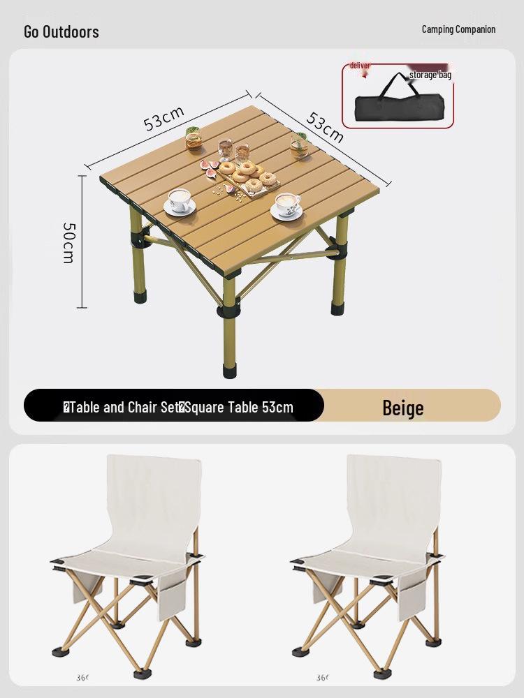 Portable Outdoor Folding Table & Chair Set - Perfect for Camping & Picnics