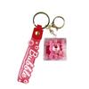 Creative Liquid-Filled Strawberry Bear Keychain Ornament
