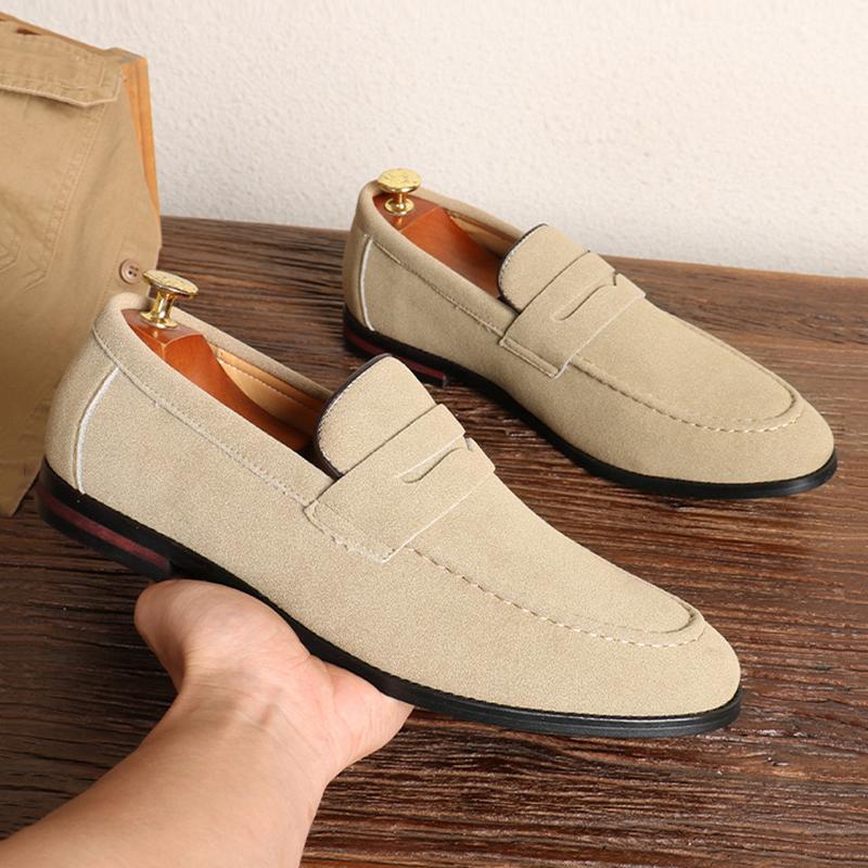 Designer Suede Patent Leather Casual Shoes For Men Loafers Formal Wedding Dress Homecoming Footwear Zapatos Hombre