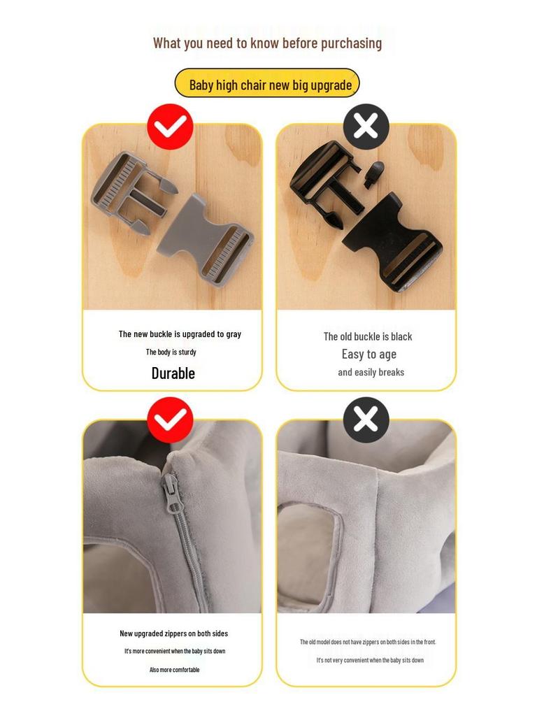 Baby Learning Chair - Plush High Chair Seat for 6-10 Months, Children's Sofa