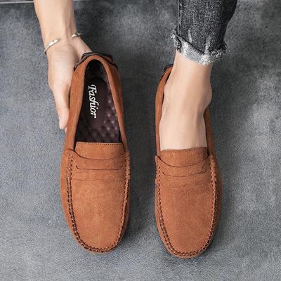 Mode Wildleder Herren Freizeitschuhe Atmungsaktiv Komfort Slipper Herren Fahrschuhe Luxus Loafer Bequemschuhe