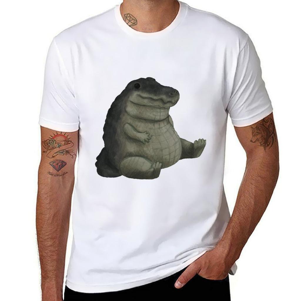 Chubby Alligator Tshirt Minimalist Plain Crew Neck Tshirt