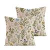 New Wildflower Pillow Cover Farmhouse Style 45 x 45 Square Cushion Covers Breathable Thin Linen Pillowcase Outdoor Decor