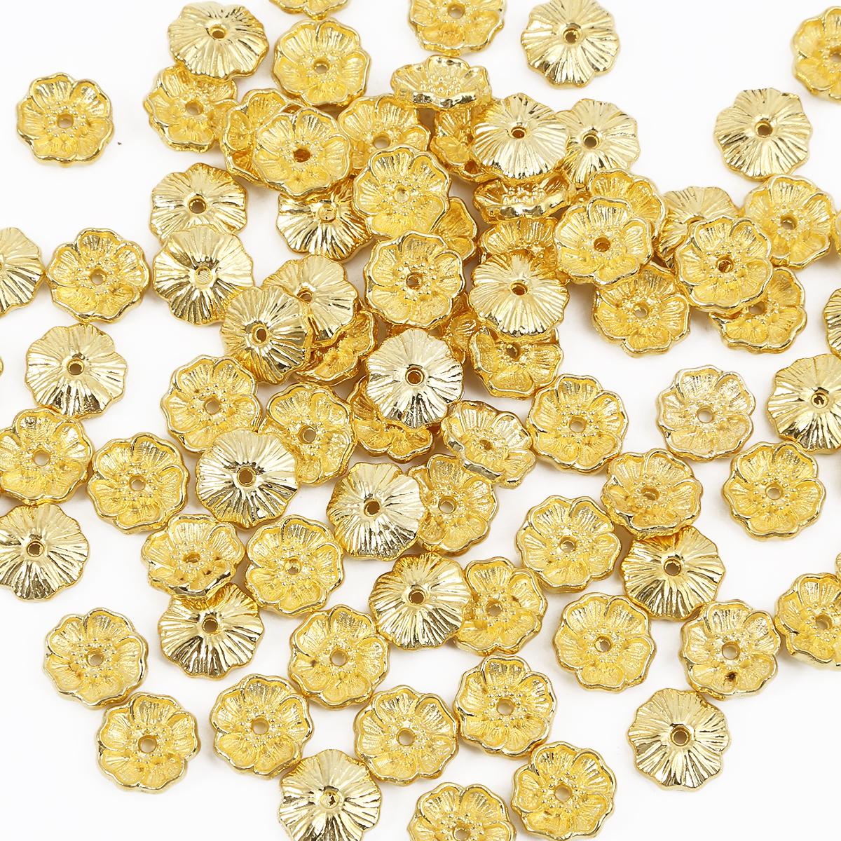 

20 шт. металевих вільних розпірних намистин, підвісок із квітами сливи, підвісок для виготовлення ювелірних виробів, браслет, намисто своїми руками золотий