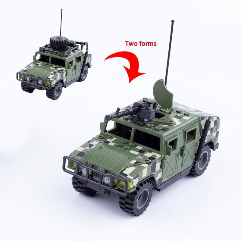 WW2 Military USA Army Hummer Armored Car Building Blocks MOC Russian Soldiers Figures Vehicle Tank Parts Bricks Kids Toy Gifts