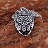 Stainless Steel Vikings Trinity Wolf Claw Necklace Gold Steel Color Nordic Animal Bear Paw Rune Amulet Pendant Jewelry Gift