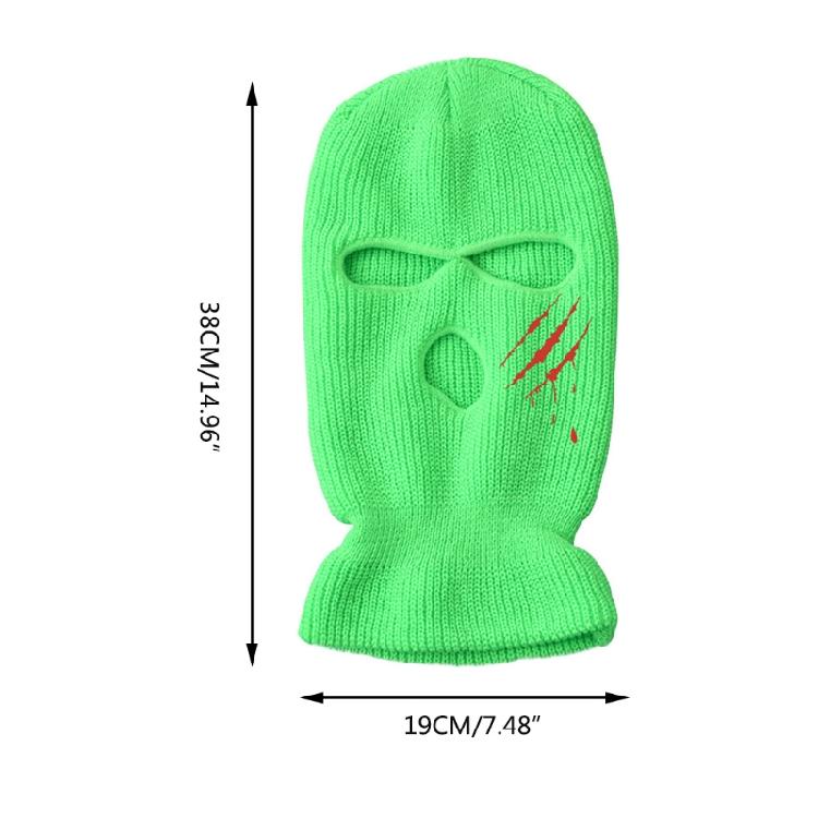 3 Hole Knitted Ski Mask Full Face Mask Balaclava Warm Thermal Outdoor Sports