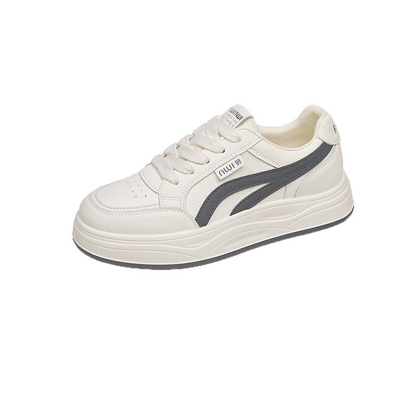 Leather platform white shoes women's shoes autumn new versatile student shoes lightweight casual sports shoes board shoes