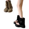 Roman Toe Short Cool Boots Women's Summer New Retro Versatile Thick-soled Trousers Advanced Sense Pinch Sandals