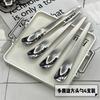 Stainless steel flat head spoon household dessert spoon dumpling spoon stuffing spoon long handle digging spoon ice cream cake spoon