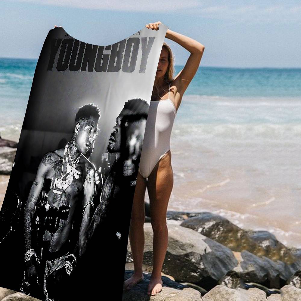 Singer YoungBoy Never Broke Again Microfiber Blanket Quick Drying Beach Towels Oversized Printing Super Absorbent Pool Towel W40*H60(CM)