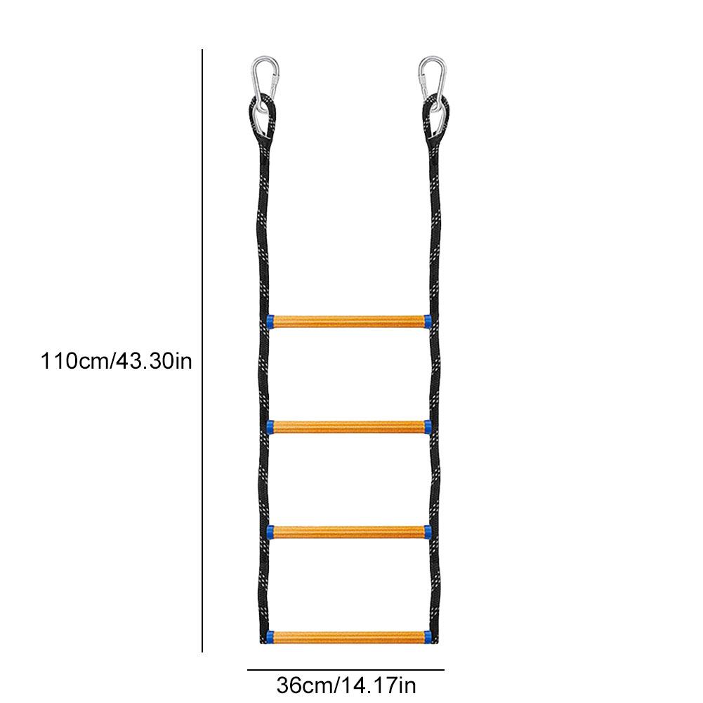 4 Step Boat Rope Ladder Folding Marine Rope Ladder Heavy Duty Climbing Rope Portable Rope Boarding Ladder