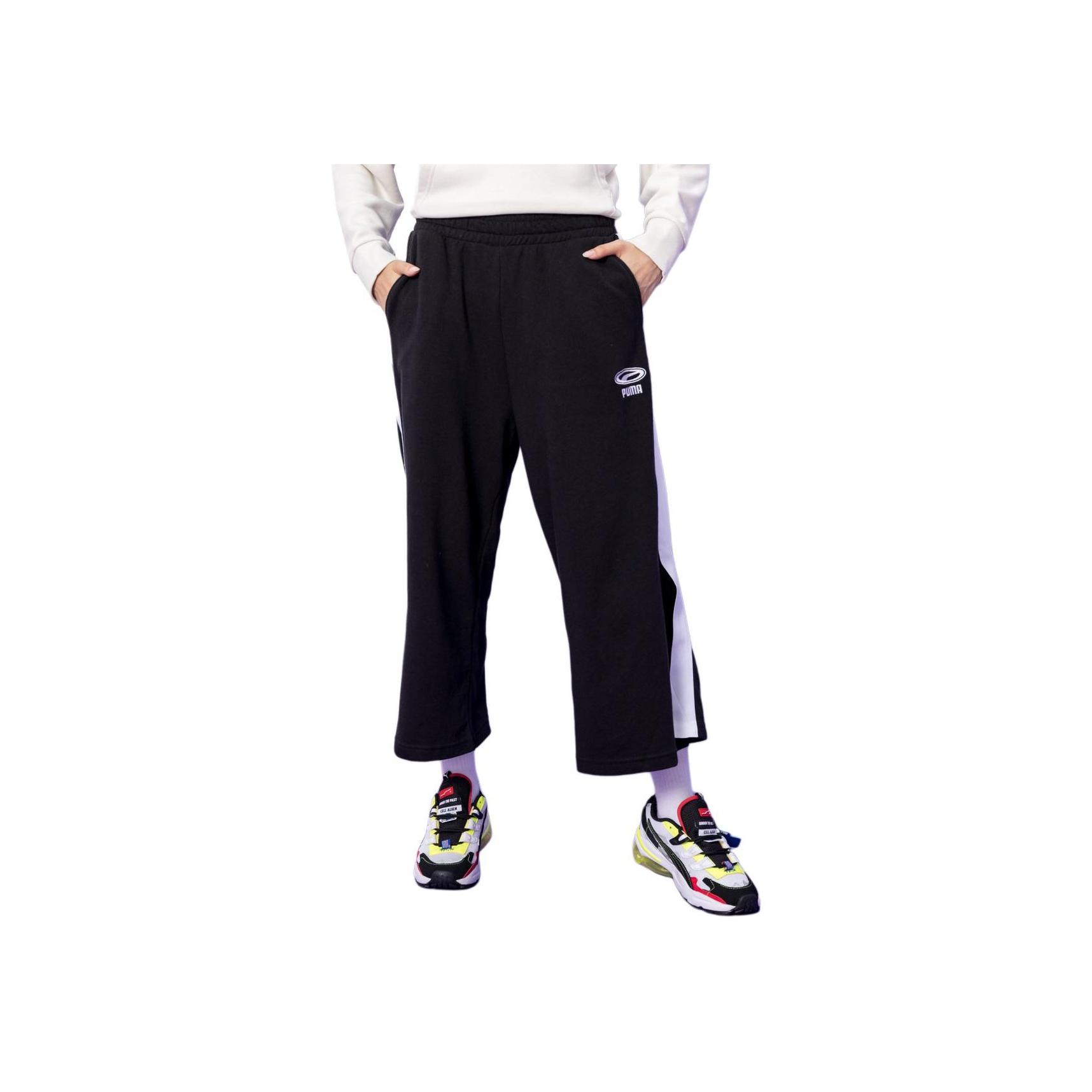 

Puma Loose Breathable Wide Leg Cropped Casual Pants Women bottoms Black 845066-01 S