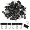 Metal Small Binder Clips for Paperwork,50 Pack 3/4 Inch Paper Clamps Clips Office Supplies,Mini Black