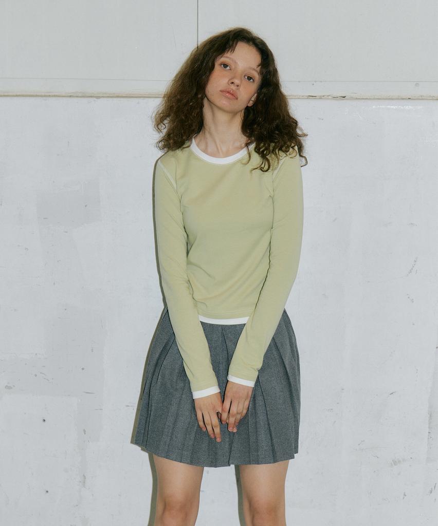 AUTHENTI Color Block T-Shirt_Light Green