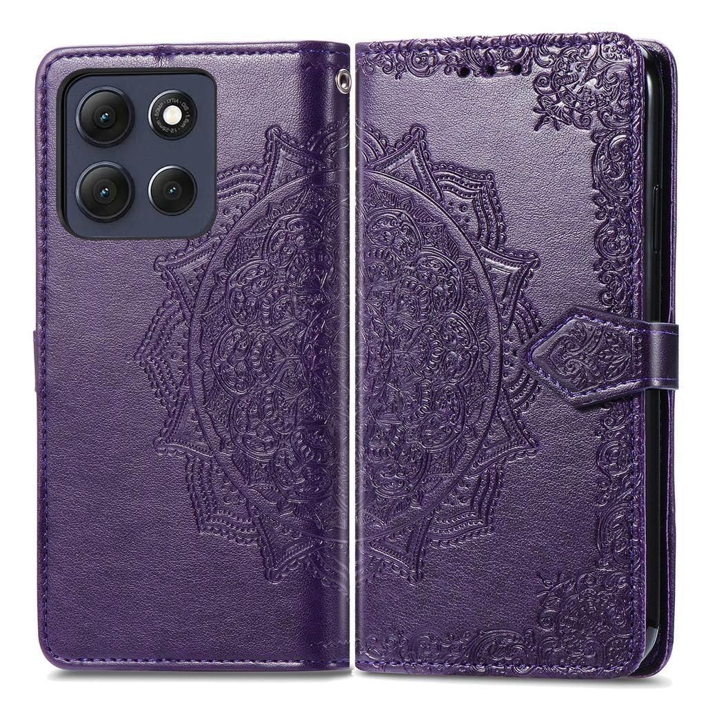 For Motorola Moto G86 Power 5G Case Wallet Mandala Flower Leather Phone Cover Stand View