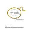 SA Jewelry Trendy Women's 18K Gold Plated Stainless Steel Cubic Zircon Crystal Chain Thin Tennis Bracelet