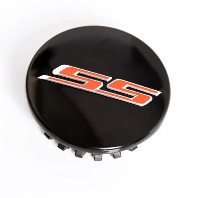 4pcs x 68mm Car Logo Wheel Center Hub Caps Rim Cover Emblem Sticker for Chevrolet Camaro SS Letters ABS Accessories
