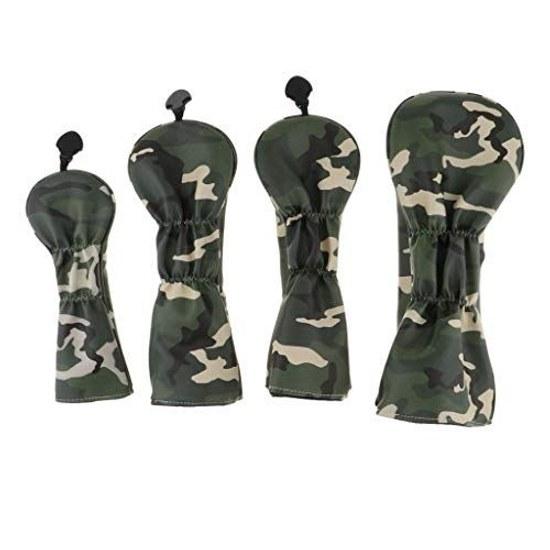 DYNWAVE 4-piece set high-performance golf club head covers 460CC driver wood cover 1 3 5 UT all colors - camouflage green