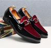 Modische Herren Freizeitschuhe aus Leder für Partys und Hochzeiten, modische Patchwork-Loafer, Mokassins für Herren, Slip-on, leichte, bequeme Fahrschuhe