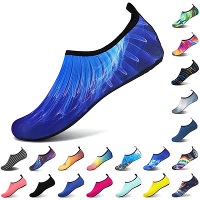 Wasserschuhe Unisex Schnelltrocknend Strandsocke Barfußschuhe Herren Damen Schwimmen Stromaufwärts Sneaker Leicht Yoga Aquaschuh Gestreift Bunt