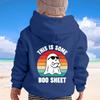 Children's Fashionable Loose Casual Halloween Printed Long-sleeved Hooded Sweatshirt