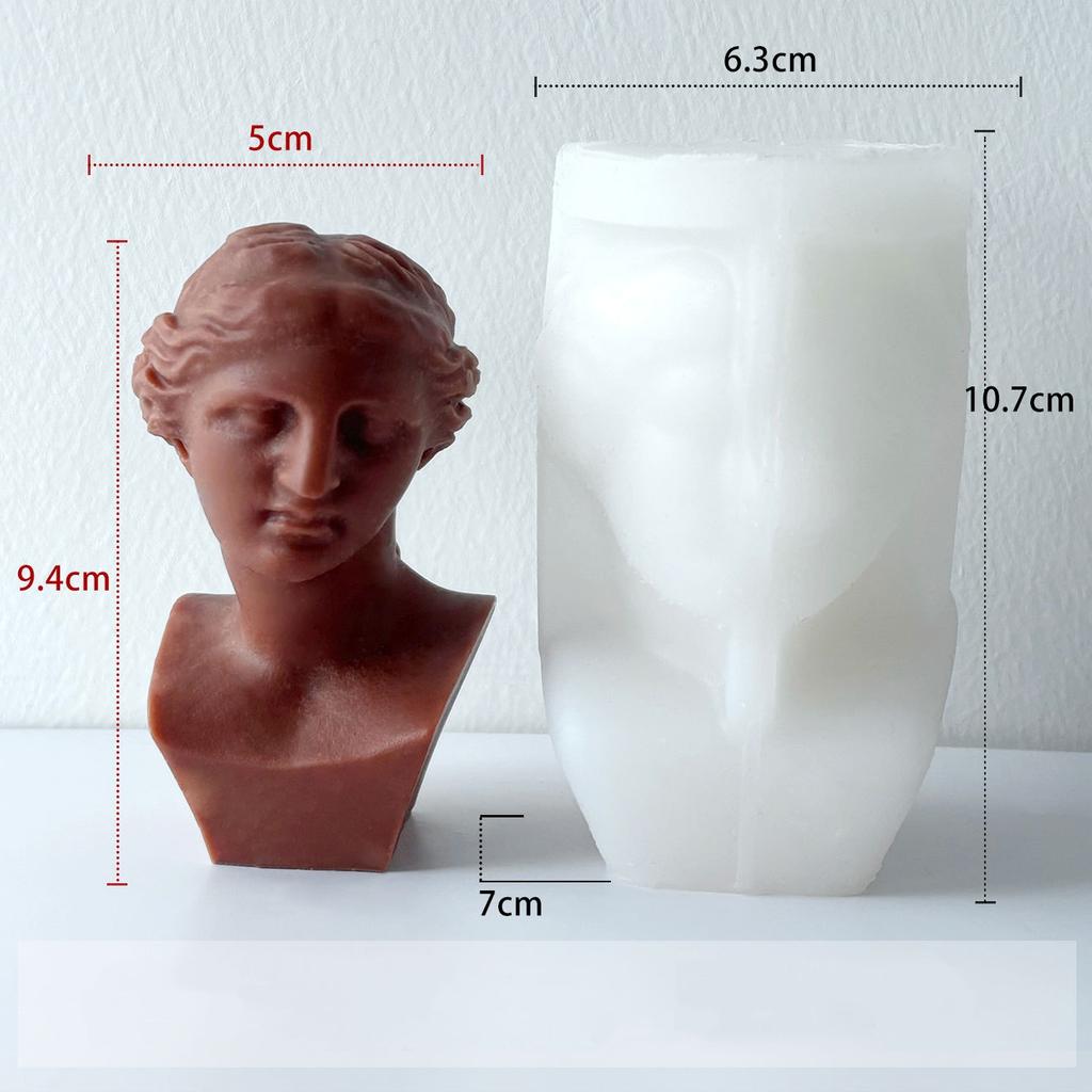 David Shape Silicone Scented Candle Mold DIY 3D Portrait Resin Mould Human Body Gypsum Making Tool Craft Gifts Home Decor