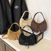 New Bow Solid Color Handbag Casual Fashiable Shoulder Crossbody Bag Leather Women's Totes Bag Casual Large Capacity Hobos Bag