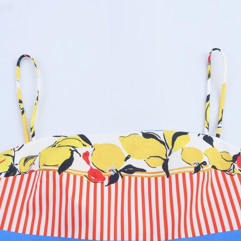 Kaslead New Arrival Women's Clothing Fashion Style Fashion Lemon Printing Top Skirt 6929433 3442348