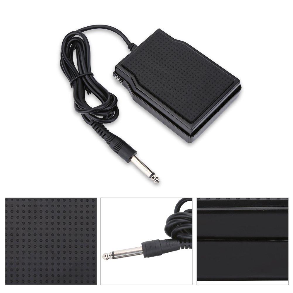 SP-20 Electronic Keyboard Sustain Pedal, Damper Pedal, Foot Switch, MIDI Support, Electronic Drum Compatible, Non-Slip, Anti-Vibration, High Signal,