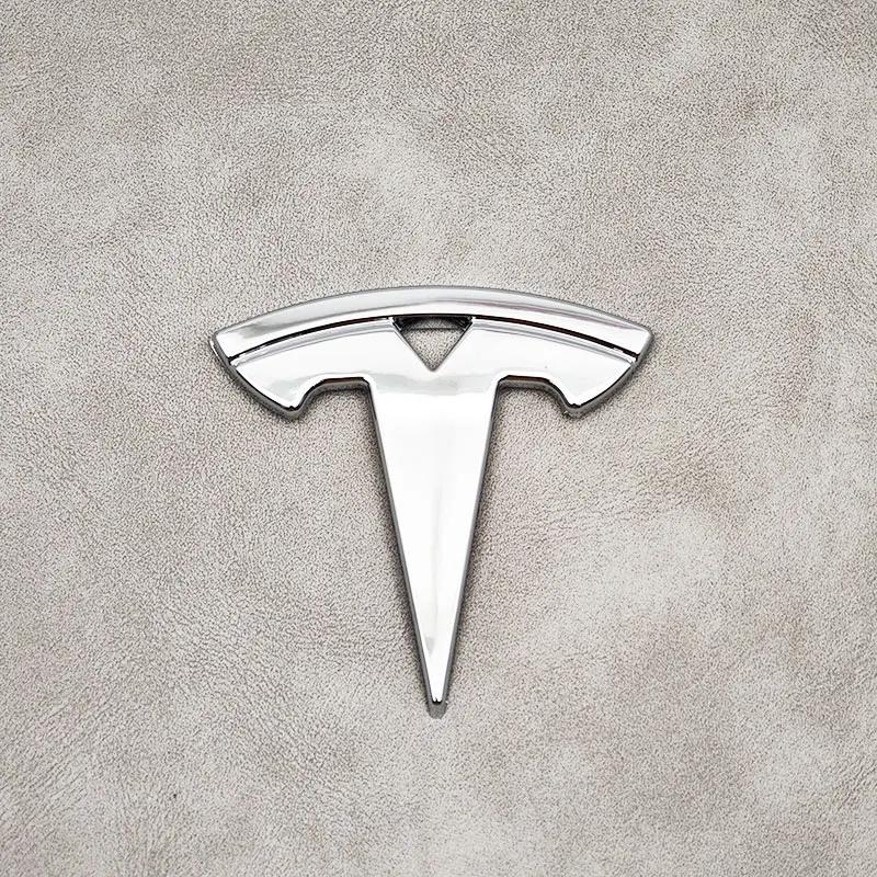 Samolepka na auto 2025 Nové 3D ABS Logo Volantu Auta Samolepka Přední Znak Kapoty Zadní Znak Kufru Pro Tesla Model Y Repl