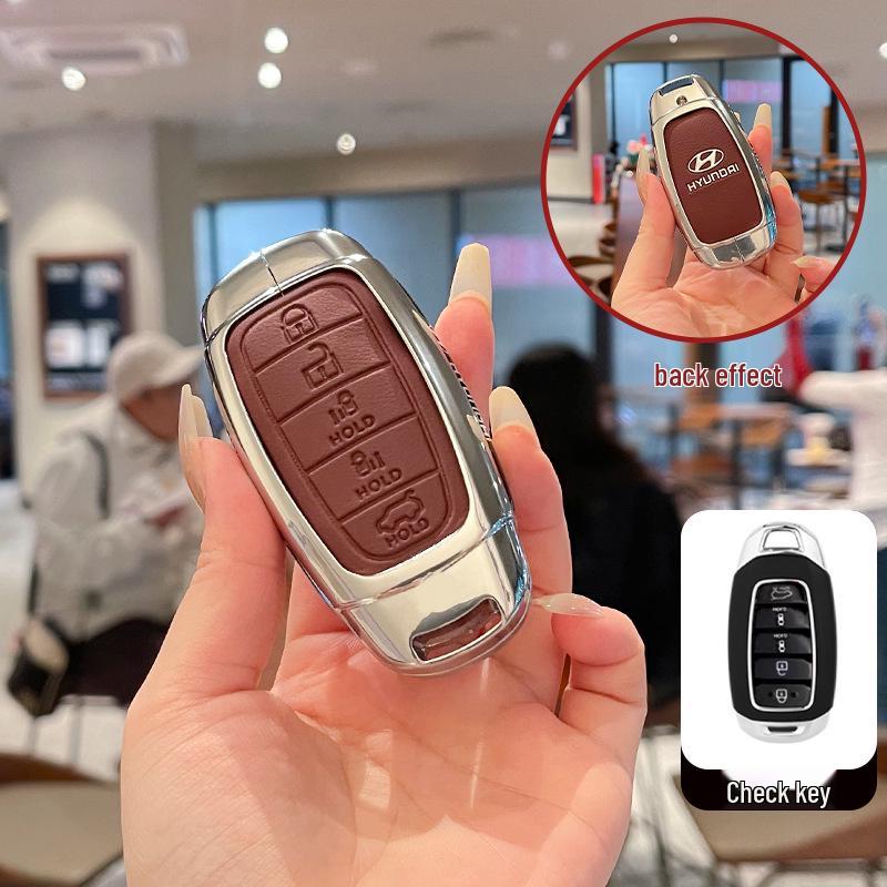 Metal Leather Protective Key Cover for 2021-22 Beijing Hyundai Custu