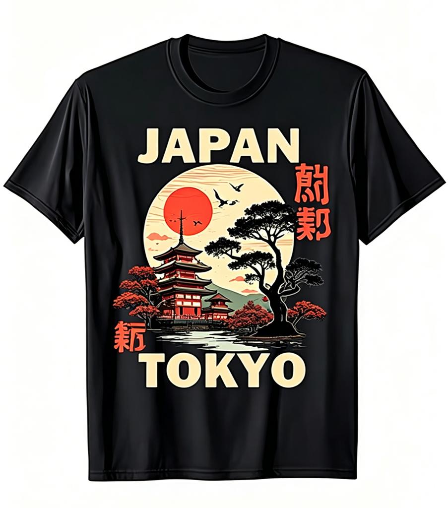 Harajuku Style Japan Graphic Tee Tokyo Streetwear T Shirt Aesthetic Urban Fashion Top Trendy Oriental Culture Art Print Tshirt