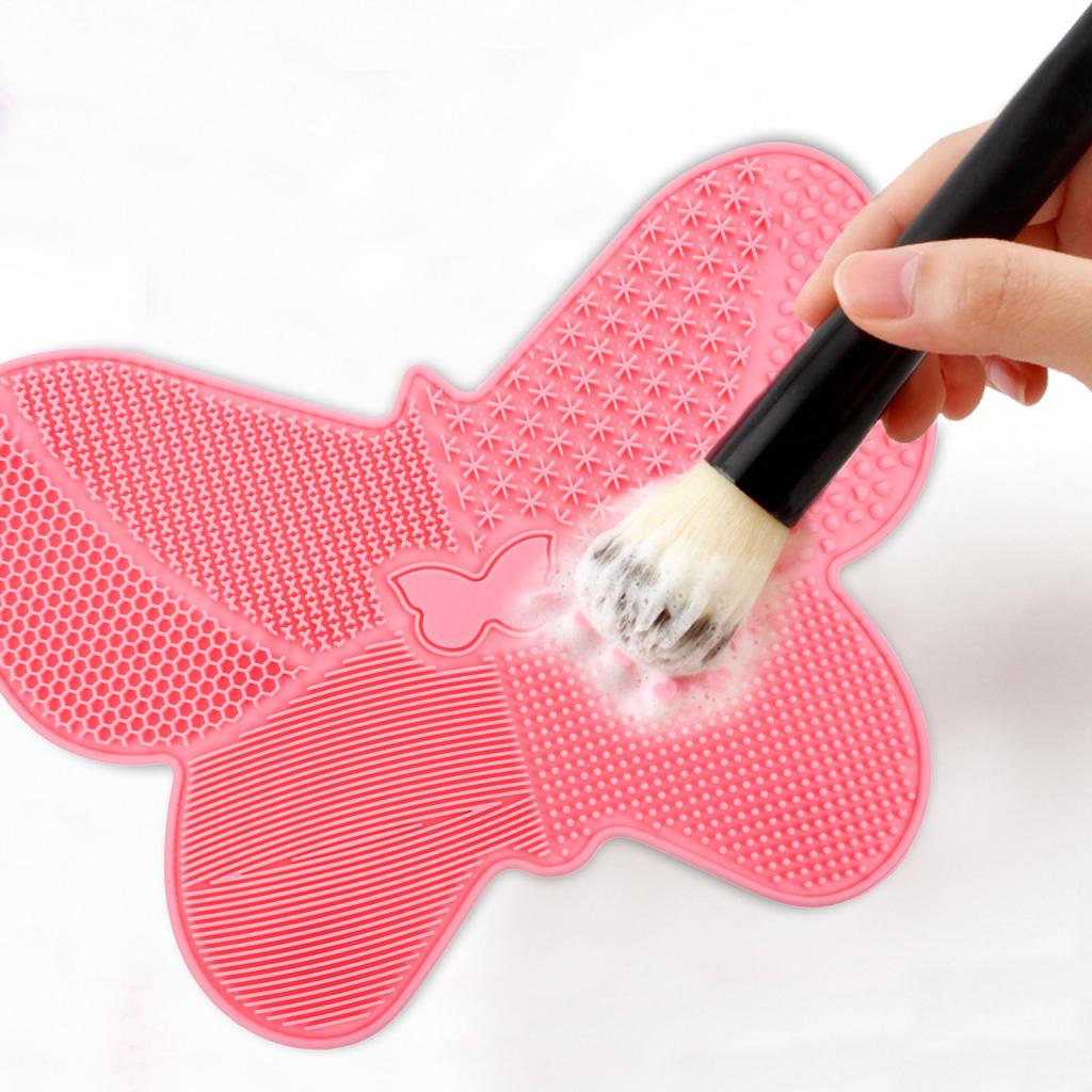 1Pcs Butterflies Brush Cleaning Pad Silicone Makeup Cleaner Easy Use Makeup Brush Cleaning Instrument for Home