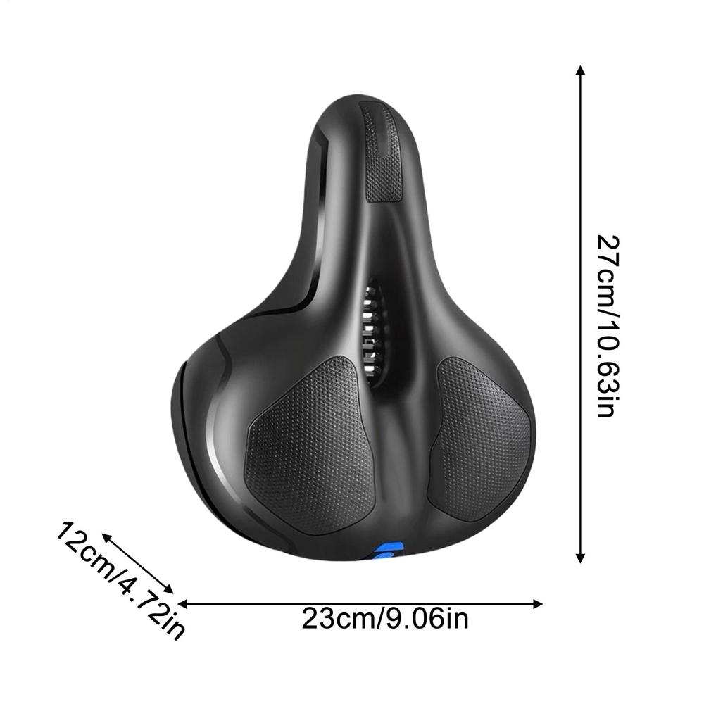 Bicycle Saddle Double Shock Absorbing Cushion Memory Foam Comfortable Bike Seats for Men for Mountain Road Cycling Biking