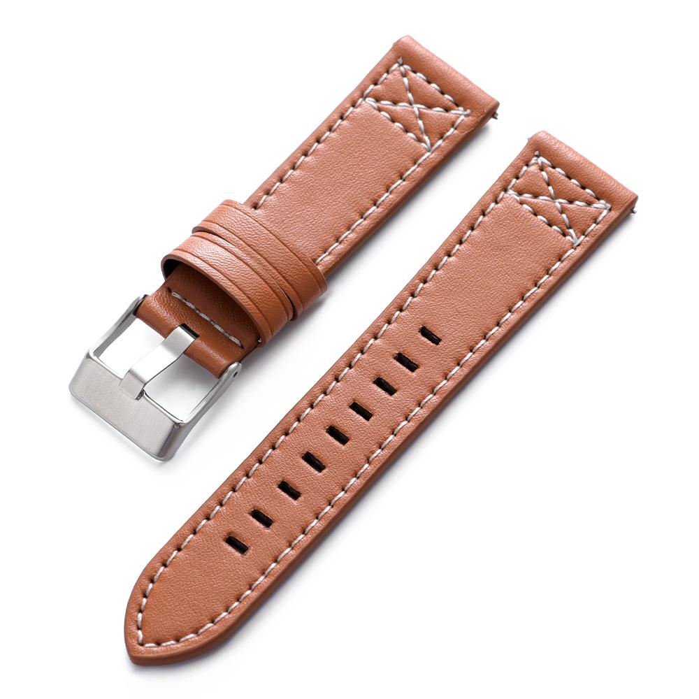 Vintage Retro Cowhide Watch Strap 20mm 22mm 24mm Universal Bracelet Business Black Brown Blue Watchband Belt Accessories