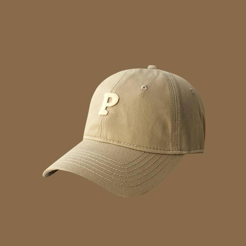 Korean Style Letter Baseball Cap Women Big Head Circumference Cap Simple Soft Top Sun Hat Men