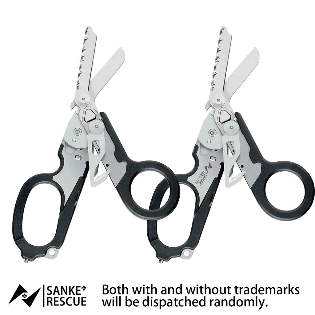 Multifunction First Aid Tactical Folding Scissors Outdoor Survival Tool Combination Tactical Scissors/sheath Stainless Steel
