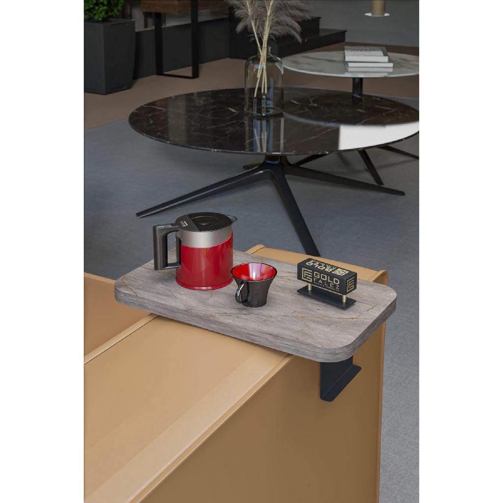 Side Table Adjustable Tray Rectangular Decorative Modern Horizontal Vertical Sofa Table Walnut