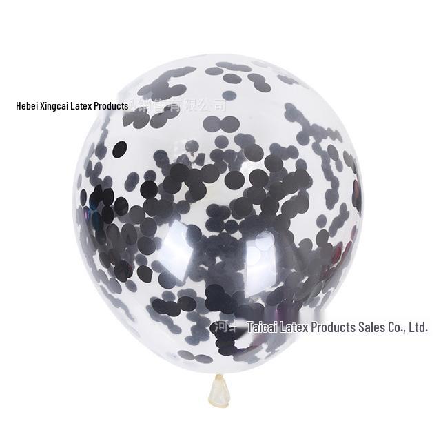 12" Transparent Sequin Balloon with Confetti - Colored Balloon for Christmas Party Decor