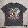 Three Kuhli Loach Moon Shirt, Pangio Semicincta Galaxy Tee, Aquarium Hobbyist Gift, Vintage Wash Retro Fish Top, Aquatic Pet Lover Graphic