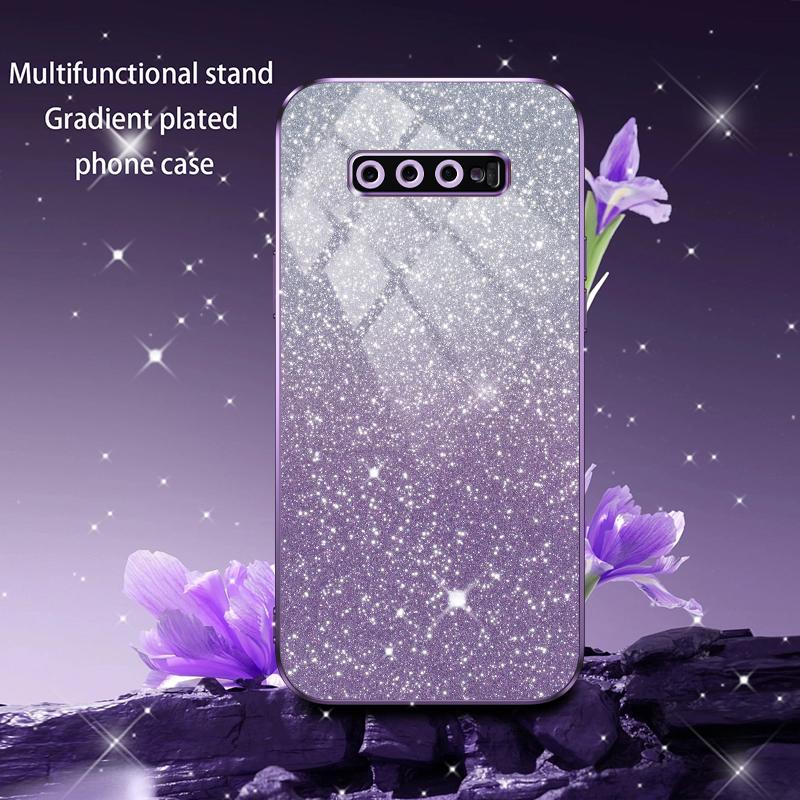 Für Samsung Galaxy S10 Luxus Galvanisiertes Glitzer-Case Für Samsung S10 Plus Weiche TPU Stoßstange Transparente Handy-Rückseite