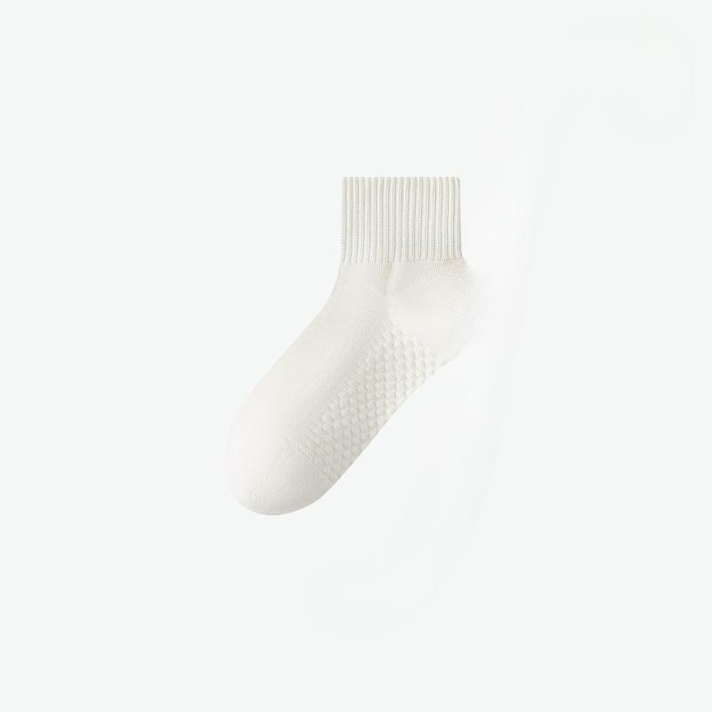 

Female Autumn Leisure Pure Cotton Massage Bottom Essential Oil Moisturizing Deodorant Feet Boneless Sports Tube Socks 1 pair молоко, білий колір