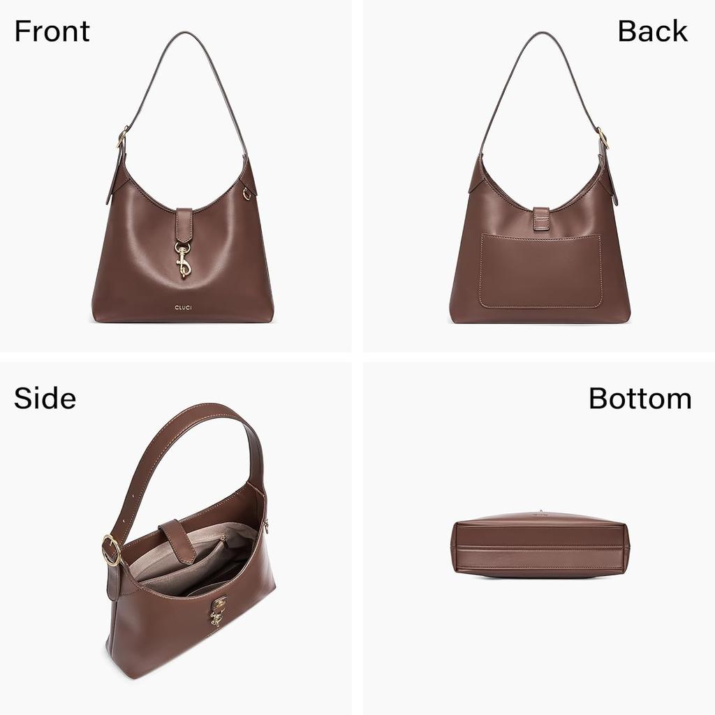 CLUCI Womens Purses and Handbags, Soft Vegan Leather Hobo Bags with Adjustable Strap, Lightweight Slouchy Shoulder Bag