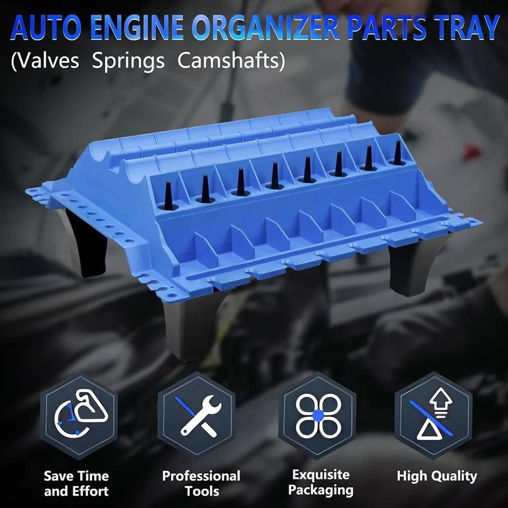 Engine Cylinder Head Parts Storage Tray Valves Tool Organizer Lightweight 17.5x15.7x8inch Springs Organizer