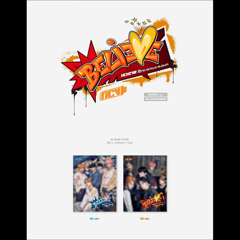 [Pre-order] NCHIVE [BELIEVE] Ever Ver. (BE ver., VE ver.) / 2nd Single Album + Free Gift