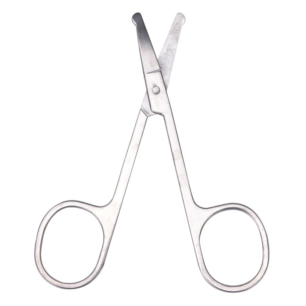 Nose Hair Scissors Stainless Steel Round Head Beauty Trimmer Nose Hair Trimmer Portable Ergonomics Nose Hair Cutter