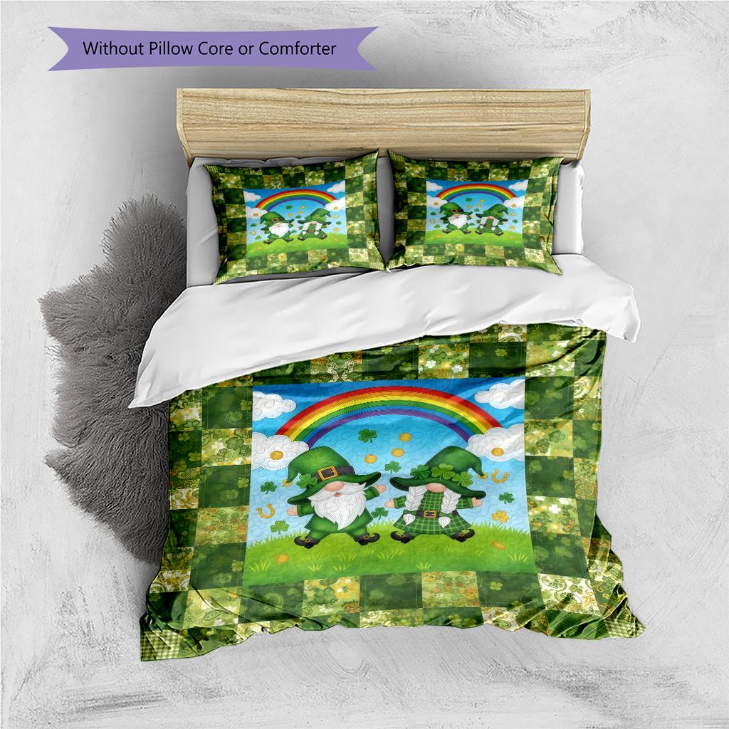 Cartoon Pattern Bedding Quilt Set Quilt Cover Pillowcase Home Decoration Birthday Gift (1 * Duvet Cover + 2 * Pillowcase, Without Core)