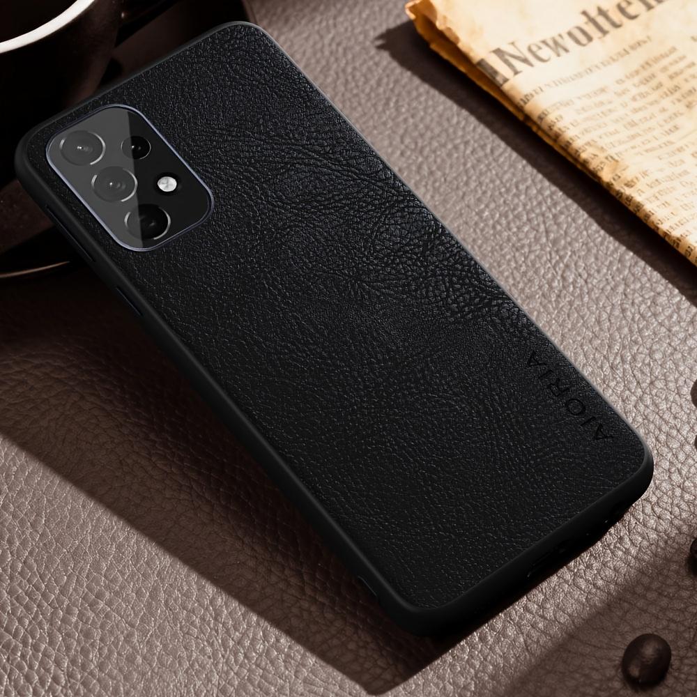 Luxury Case for Samsung Galaxy A13 A23 A33 A53 A73 5G 4G Retro Fashion Natural Texture Solid Color Anti-fingerprints Synthetic Leather Precise